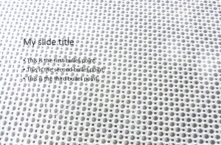 This PowerPoint slide is hard to read due to small black text on a very busy background of grey dots. 