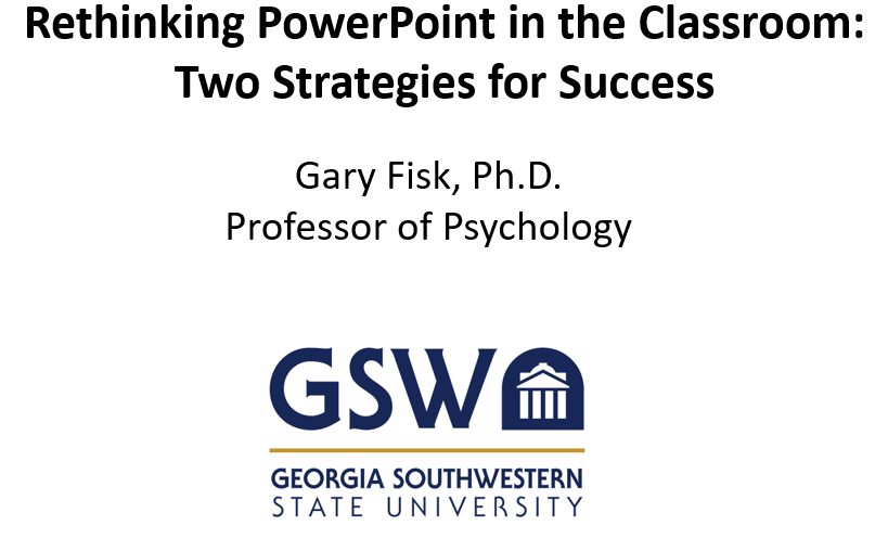 Rethinking PowerPoint title slide