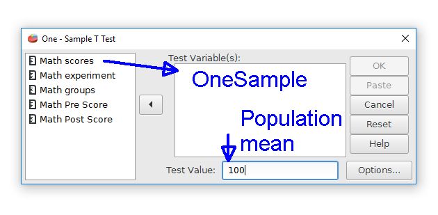 One sample t test